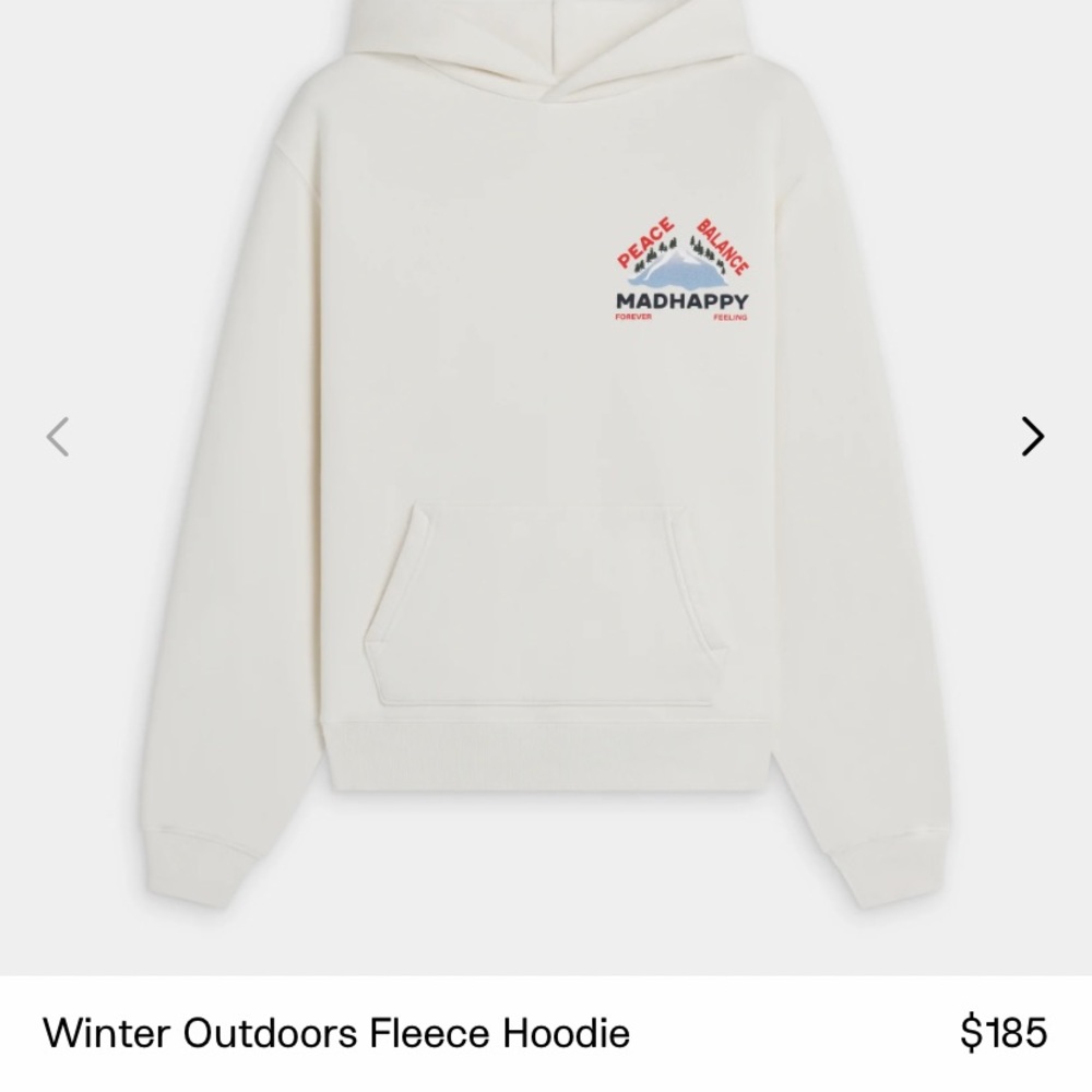 NWT (not attached) Madhappy Winter Outdoors Hoodie